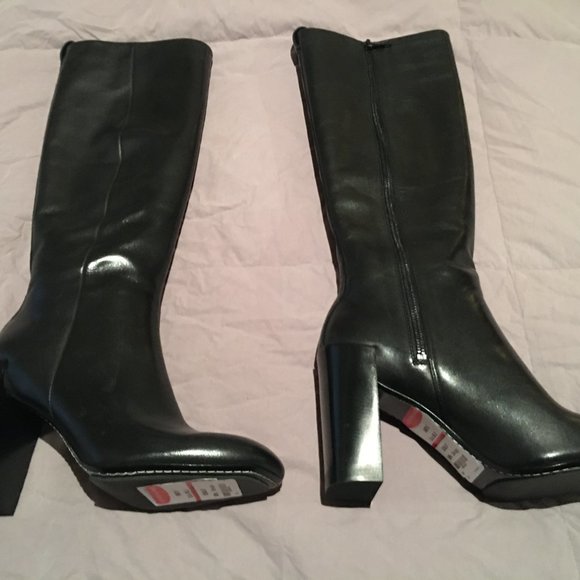 NEW Rag Bone Ellis Knee High Black Leather Boots Size